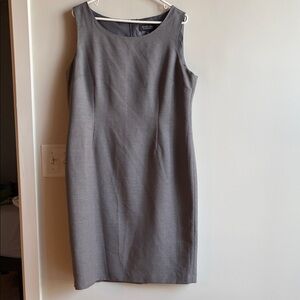 Black Label Gray Sleeveless Midi Sheath Dress